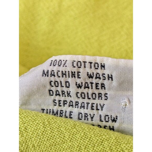 CMC By Color Me Cotton Womens Shirt Dress Chartruse Large Cotton Drawstring Side - Picture 7 of 8